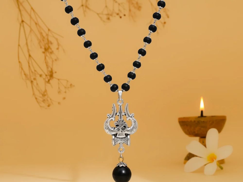 OM Shiva Trishool Karungali Mala