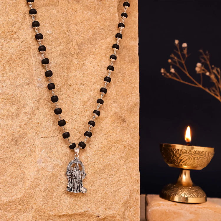 Silver Capped Lord Murugan Pendant